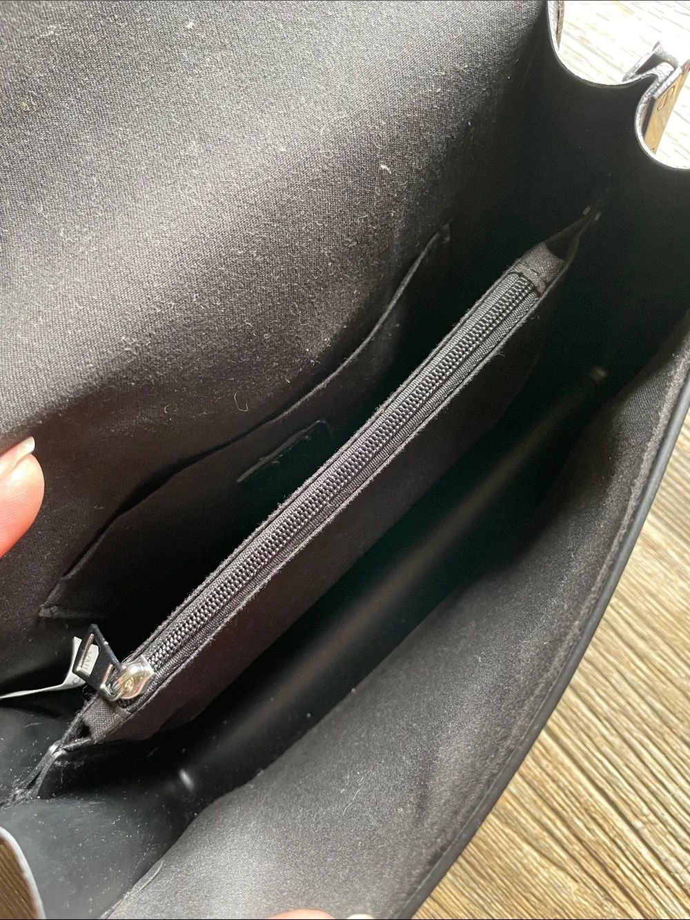 Black Studded Clutch Bag with Silver Hardware